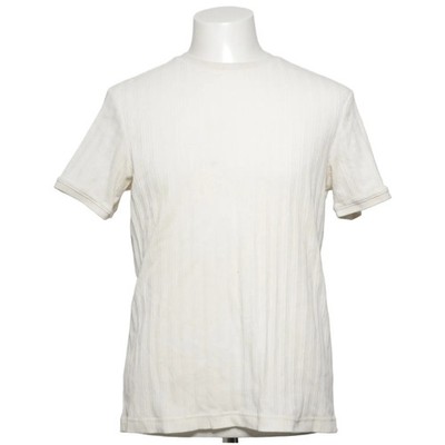 H&M, T-shirt, Größe: M, Weiß, Baumwolle/Polyester, Einfarbig, Rippenstrick #rBJ