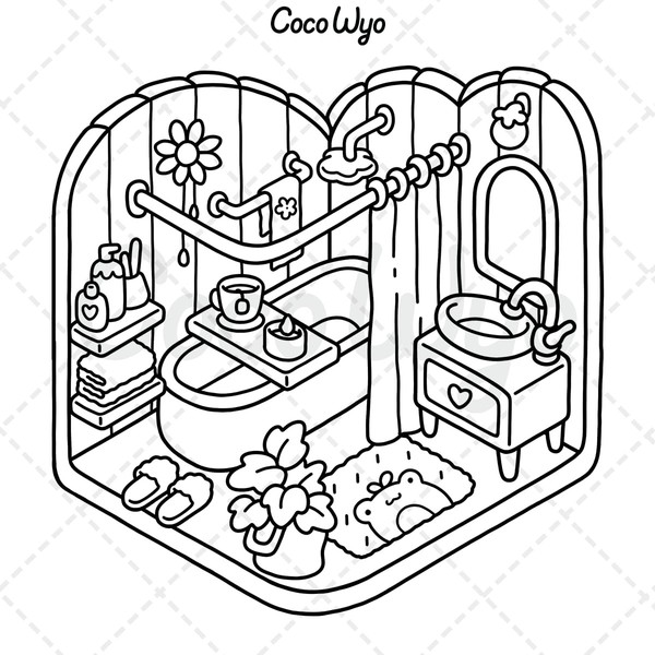 Coloring Book For Adults & Teens - Cozy Hygge Spaces Designs For Relaxation-image