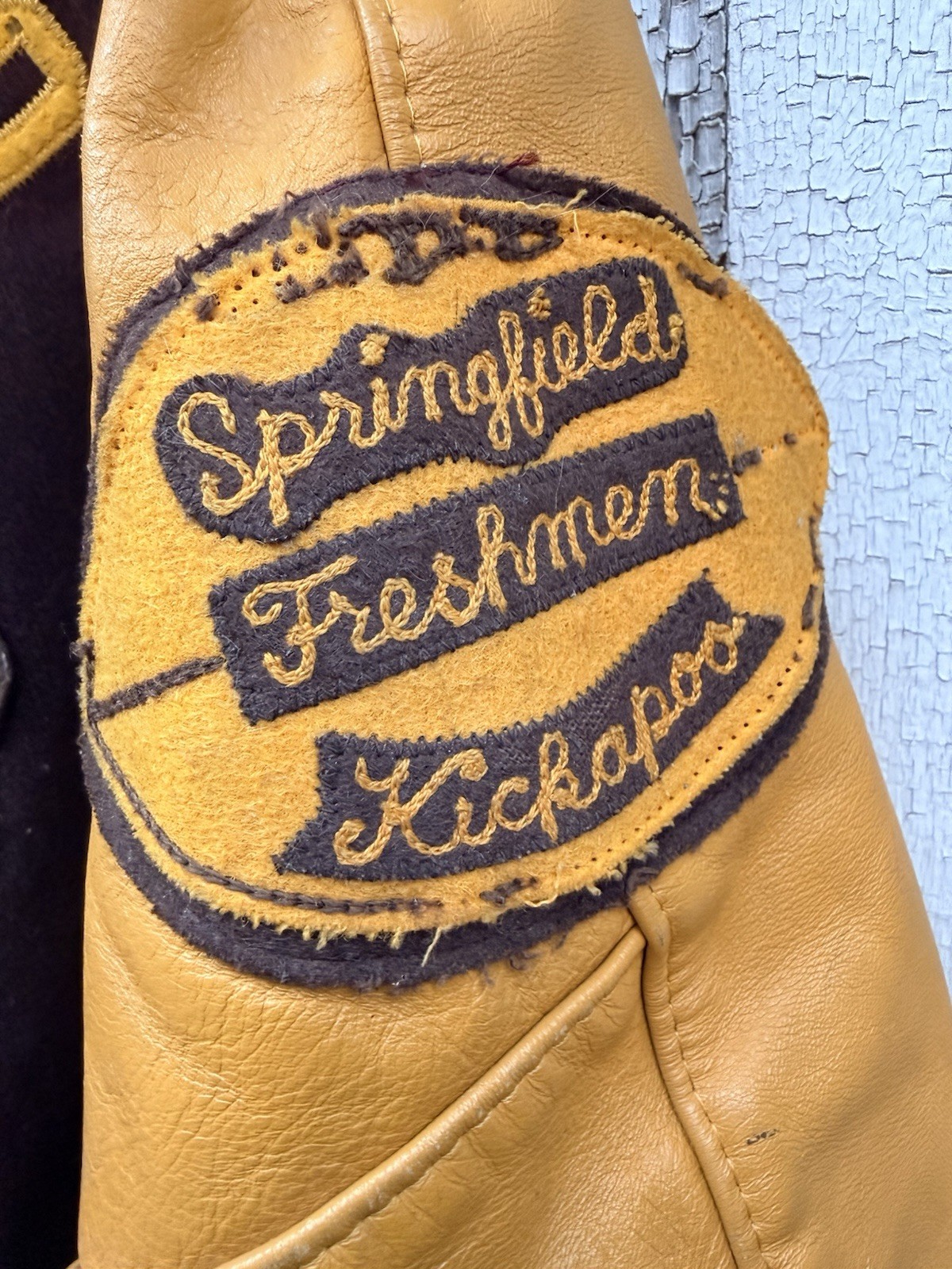 Vintage Varsity Letter Jacket KICKAPOO CHIEFS hig… - image 7