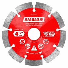 Diablo DMADS0450 4-1/2" Diamond Segmented Cut-Off Discs for Masonry