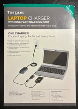 Targus Laptop Dual Travel Charger With USB Fast Charging Port