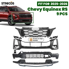Front Bumper Cover Grille Assembly Grill Kit For 2025-2026 Chevy Equinox RS