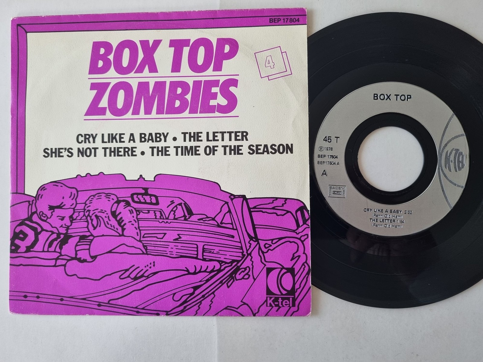 Box Tops / Zombies - She's Not There/ Time Of The Seasons/ The Letter 7'' EP
