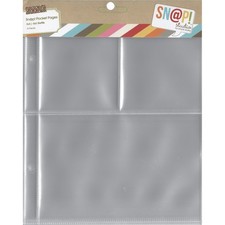 Simple Stories Sn p Pocket Pages For 6"X8" Binders 10/Pkg- 1 4"X6"  2 3"X4"