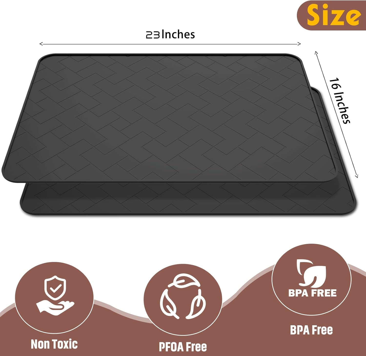 Oven Liners Bottom of Silicone Liner 16"X23" Non-Stick Reusable Heavy Duty Mat