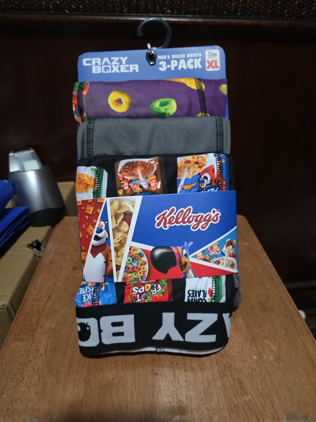 Men's Crazy Boxer Kelloggs 3- Pack Boxer Briefs Size XL