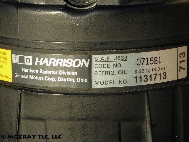 GM Harrison A/C Compressor Assembly Century_Celebrity_Ciera_6000 1989 ...