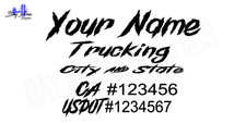 Semi Truck Door Decals Sign Custom Same Style Text Dot Outdoor Vinyl X2