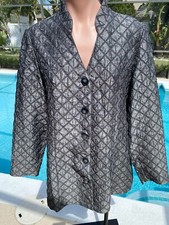 Coldwater Creek Textured Gray blazer jacket womens size M Medium Lightweight NEW