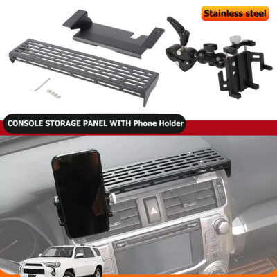 Phone Holder Radio Holder Dashboard Mount Bracket Panels Set For 4Runner 2010-23