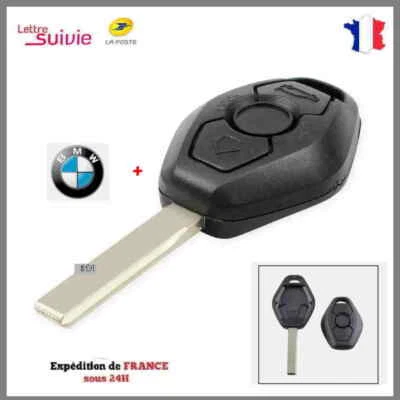 Coque clé plip pour BMW 3 5 7 E34 E36 E39 E46 E53 E38 X3 X5 Z3 clef lame vierge