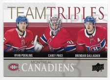 19/20 UPPER DECK SERIES 1 TEAM TRIPLES GOLD Hockey (#TT1-TT15) U-Pick From List
