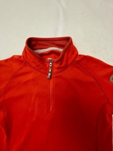 Sherpa Adventure Gear 1/4 Zip Pullover Sleeve Pocket Sweater Orange Womens M - Picture 3 of 13