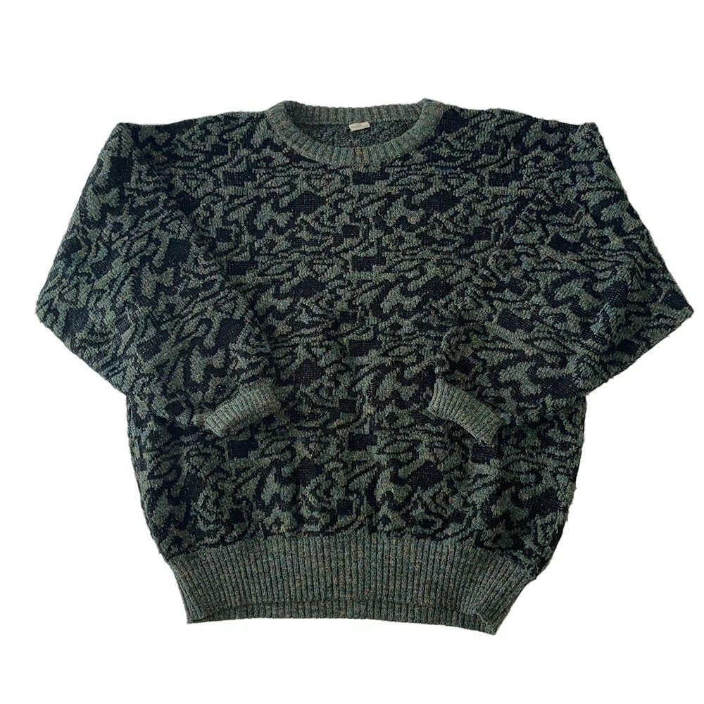 Vintage Sweater Knit | Size S Unisex | 90s Retro Funky Abstract Vintage Sweater