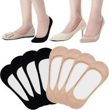 No Show Socks Women Ultra Low Cut Non Slip Liners Invisible Footies 4/8 Pairs