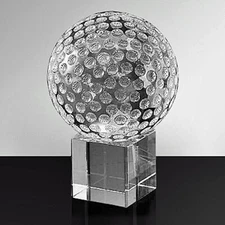 High Quality Crystal Golf Ball 2.3 Inch Diameter with Crystal Stand