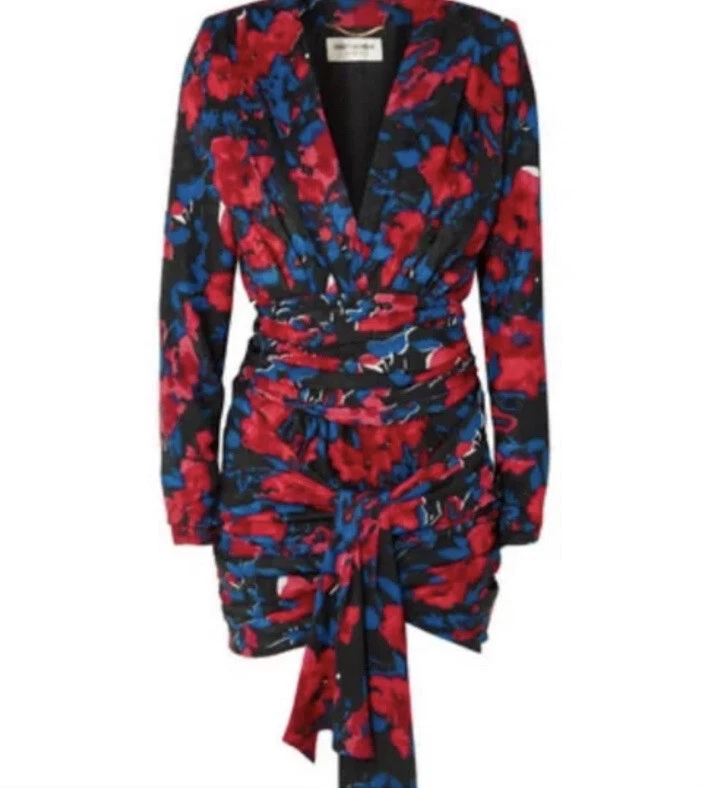 SAINT LAURENT (YSL) Abito nuovo senza etichette Saint Laurent stampa floreale fr 34