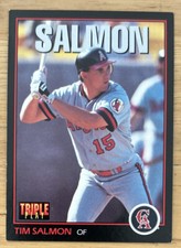 1993 Leaf Triple Play Tim Salmon Baseball Card #37 Angels OF VG