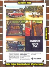 Metal Sign - 1977 Peugeot 504