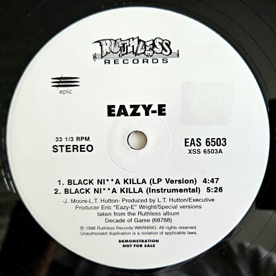 1998 - EAZY-E - BLACK NI**A KILLA - RUTHLESS RECORDS ORIGINAL PROMO