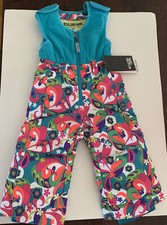 NEW Boulder Gear Kids Snowboard Ski Bib Pants. Size 2T. Floral Print.
