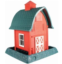North States Village Collection Red Barn Birdfeeder, Hang/Pole Mount, New A4