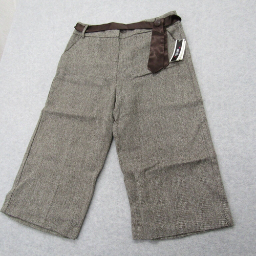 Brown Pant Girls Size 16 Polyester wool High Rise Formal Casual - Picture 3 of 10