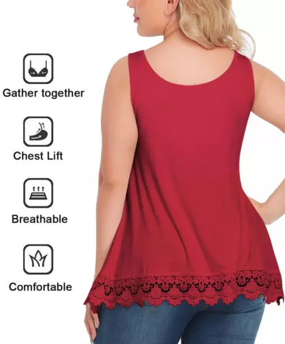 Integrierter BH Damen Trägershirt Tank Tops lässig lockere Passform Bluse Top Umstandsmode Tank Top - Bild 14 von 54
