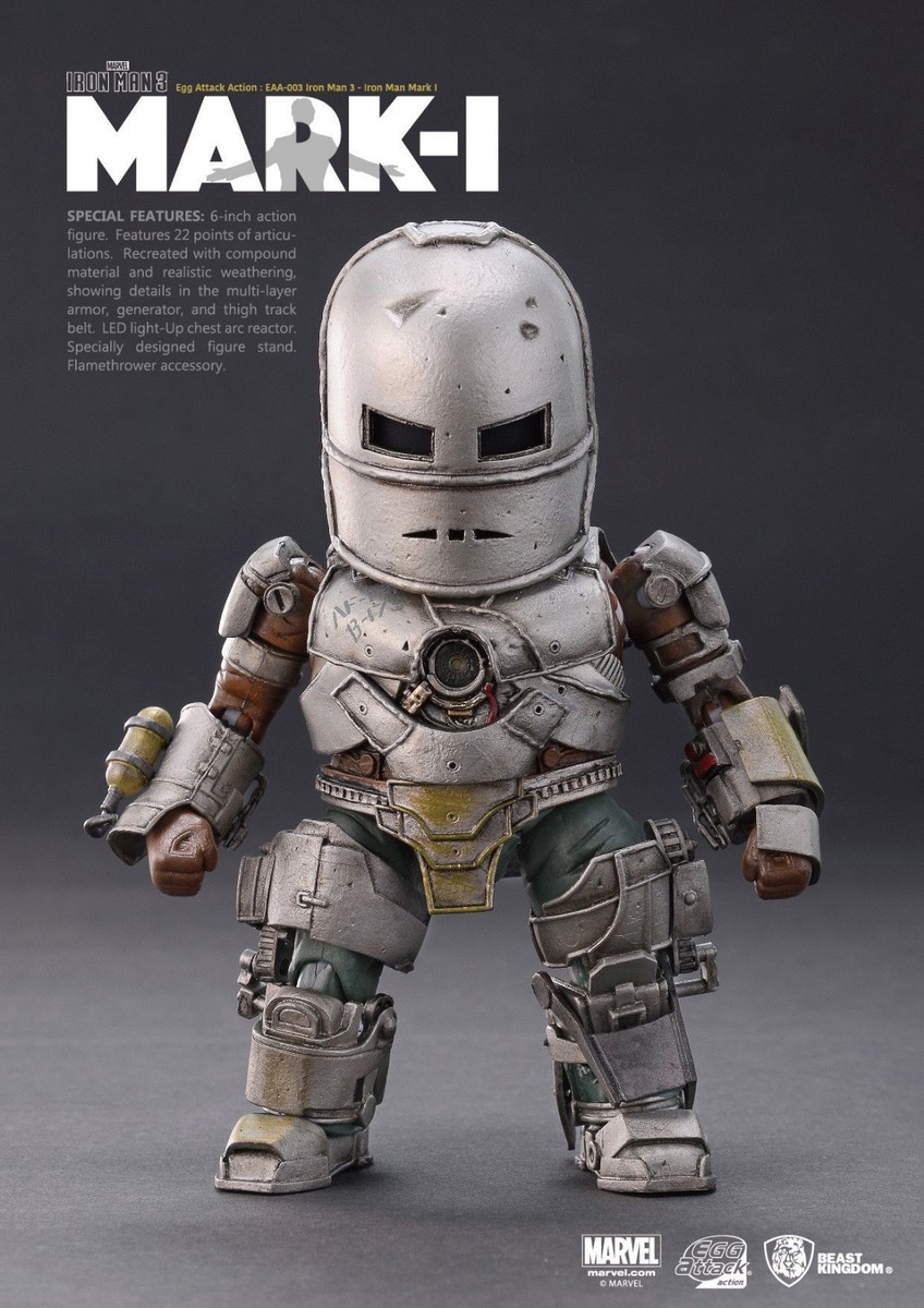 アメコミ MARVEL IRON MAN 3 MARK I EGG attack Egg Attack Action EAA-003 Iron Man Mark 1 IN STOCK USA | eBay