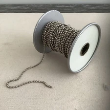 Nickel Finished Stainless Steel Ball Chain #6 40-883 Sold By The Foot