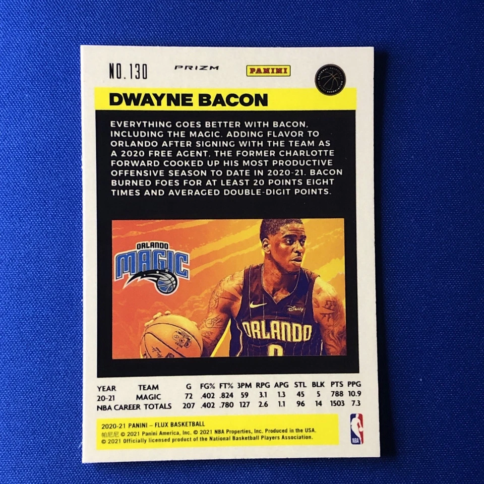 2020-21 Panini Flux MOJO - Dwayne Bacon #130 - Image 2 of 2