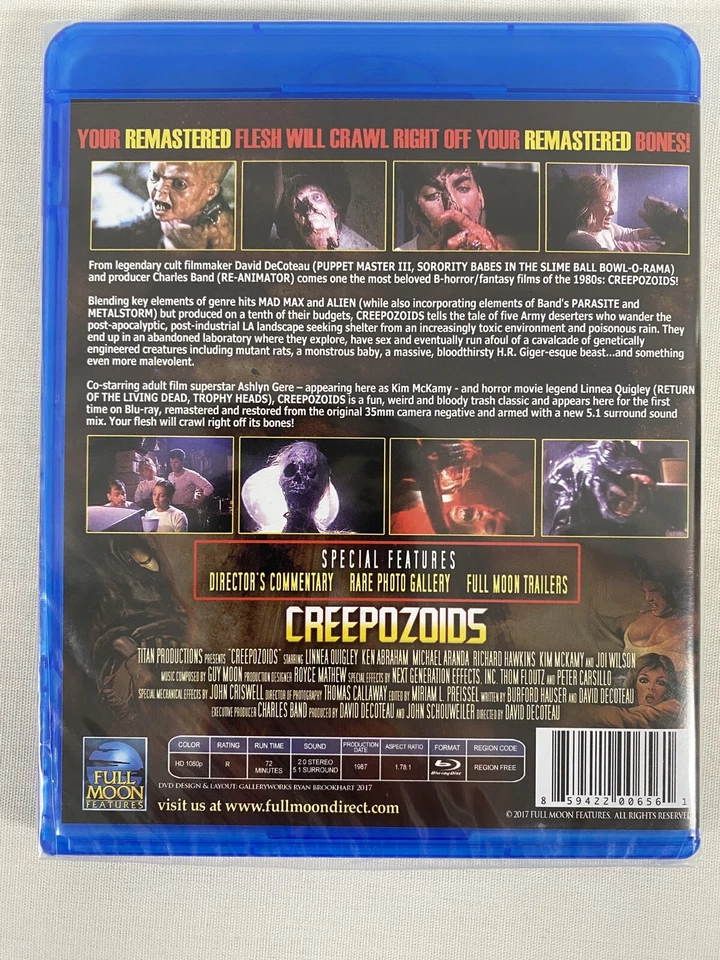 Creepozoids NEW Blu-Ray David DeCoteau Linnea Quigley Full Moon Features - Image 2 of 2