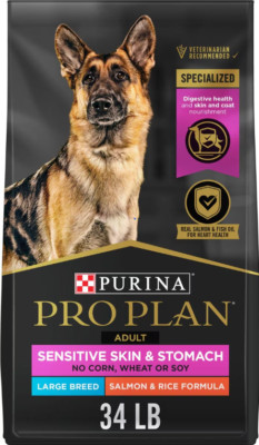 Purina Pro Plan Sensitive Skin&Stomach Salmon Adult Large Breed Dry Dog Food,34