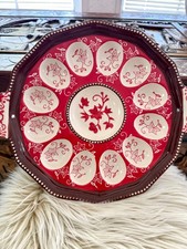 Temptations Red Deviled Egg Serving Tray Red ...