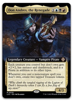 Don Andres, the Renegade (Extended Art) #28 NM Lost Caverns of Ixalan Magic MTG