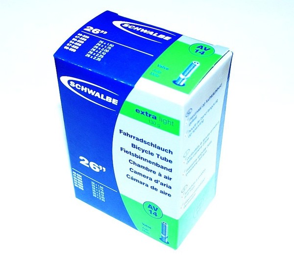 Schwalbe, Schlauch, Nr. 14, (Av 40Mm) Extra Light, 26X1,50-2,25, 130G-image