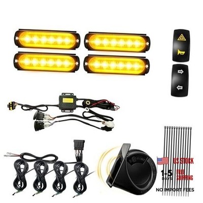 Universal UTV Turn Signal Kit with Horn 110dB, Plug&Play Street Legal UTV