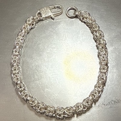 HATTON LABS Mens Silver Chain Bracelet Sterling Silver 7 