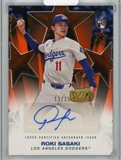 Roki Sasaki [Blue] #BSA2-RS Prices | 2025 Topps Baseball Stars