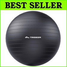 Heavy Duty Extra Thick Yoga Ball with Quick Inflation Pump - 5 Sizes Available