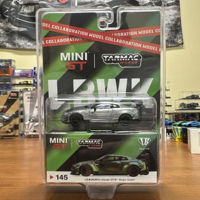 CHASE TSM Mini GT 145 x Tarmac Works LB Nissan Skyline GT-R R35 Magic Green