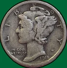 1918-D Mercury Dime Very Fine VF Coin #35723