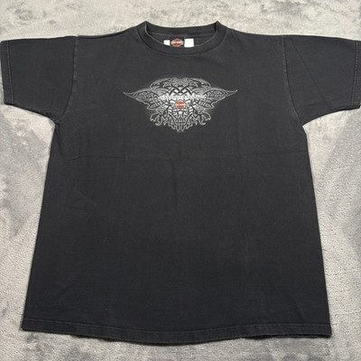 Vintage Harley Davidson Motorcycles T-Shirt Mens XL Black Big Moose Short Sleeve
