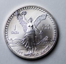 1993 1 oz 999 SILVER Ley Mexican Libertad 1 Onza, Pura Plata Rare Key Toning