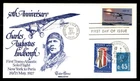 Mayfairstamps US FDC 1977 Lindbergh France Mixed Franking Tudor House Airmail Fi