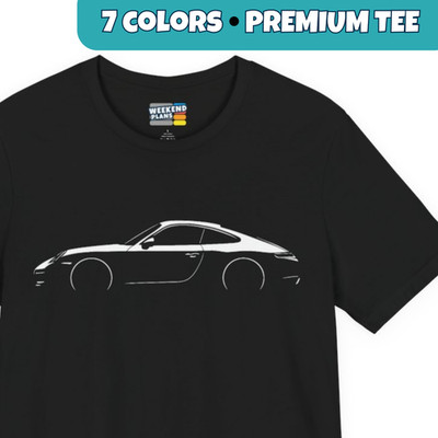992 Porsche 911 Coupe Silhouette T-Shirt   Carrera S / 4S / GTS (2020 2025)