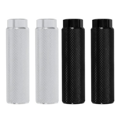 Fahrrad-Pegs 3/8-Zoll 4er-Pack Silber Schwarz für BMX Mountain Dirt Bike