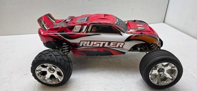 TRAXXAS 1/10 2WD RUSTLER BRUSHED XL5 ESC STADIUM RC TRUCK RED BODY BASHER ARR
