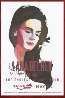 Lana Del Rey autographed poster 2015