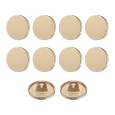 10pcs Metal Round Flat Sewing Buttons 18mm Alloy Button Matt Gold